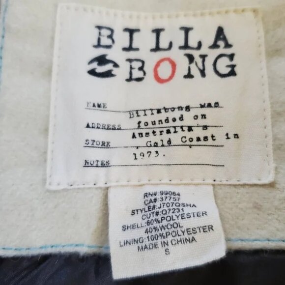 Billabong Shadow Cream & Red Striped Jacket Tulip Hem - Picture 13 of 13